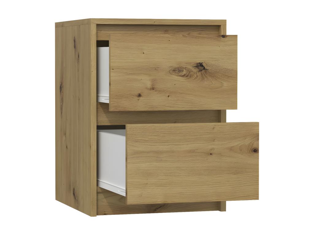 Mobenze - Mobenze style bedside table 55x43x40cm - Nightstand with 2 drawers - Modern style bedside table - Modern storage unit NAFX03702