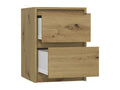 Mobenze - Mobenze style bedside table 55x43x40cm - Nightstand with 2 drawers - Modern style bedside table - Modern storage unit NAFX03702
