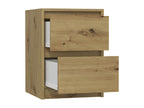 Mobenze - Mobenze style bedside table 55x43x40cm - Nightstand with 2 drawers - Modern style bedside table - Modern storage unit NAFX03702