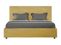 Upholstered bed without slatted base 160x200 ochre microfiber Mobenze TDTP50818