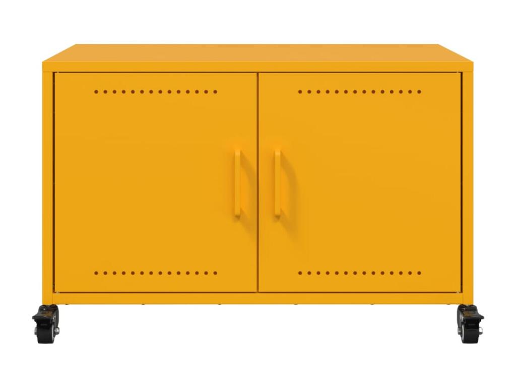 Mustard yellow TV stand 68x39x43.5 cm cold-rolled steel WZHD15557