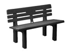 Luxameub Outdoor Bench, One-Piece Garden Bench, Made in Italy, 110x52x71 cm, Anthracite, HKLJ35012