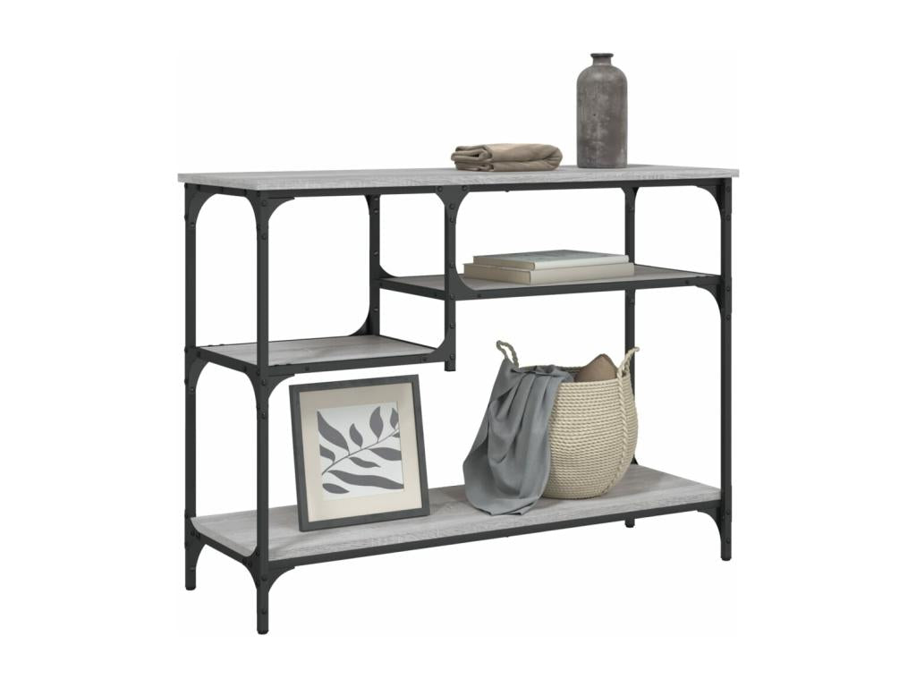 Console table with shelves, Mobenze grey, 100x35x75 cm, VAKB38080