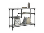 Console table with shelves, Mobenze grey, 100x35x75 cm, VAKB38080