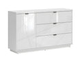 Mobenze White NXCP62637 3-Drawer 1-Door Buffet