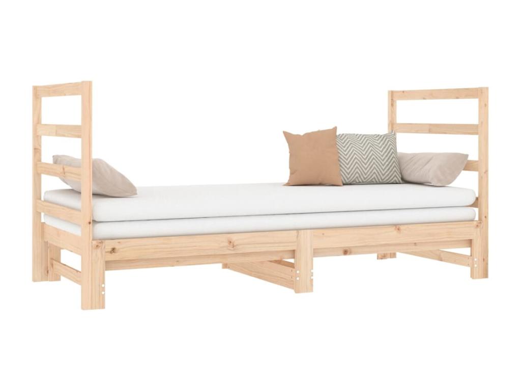 Sliding bed without mattress 2x 90x190 cm GYKO79220