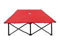 Folding 2-seater chaise longue, red, steel, MQSA42768