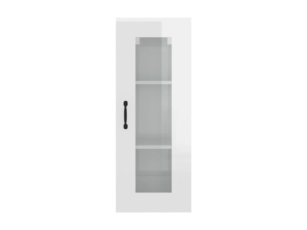 Wall-mounted cabinet, glossy white, 34.5x34x90 cm, WZDF07648