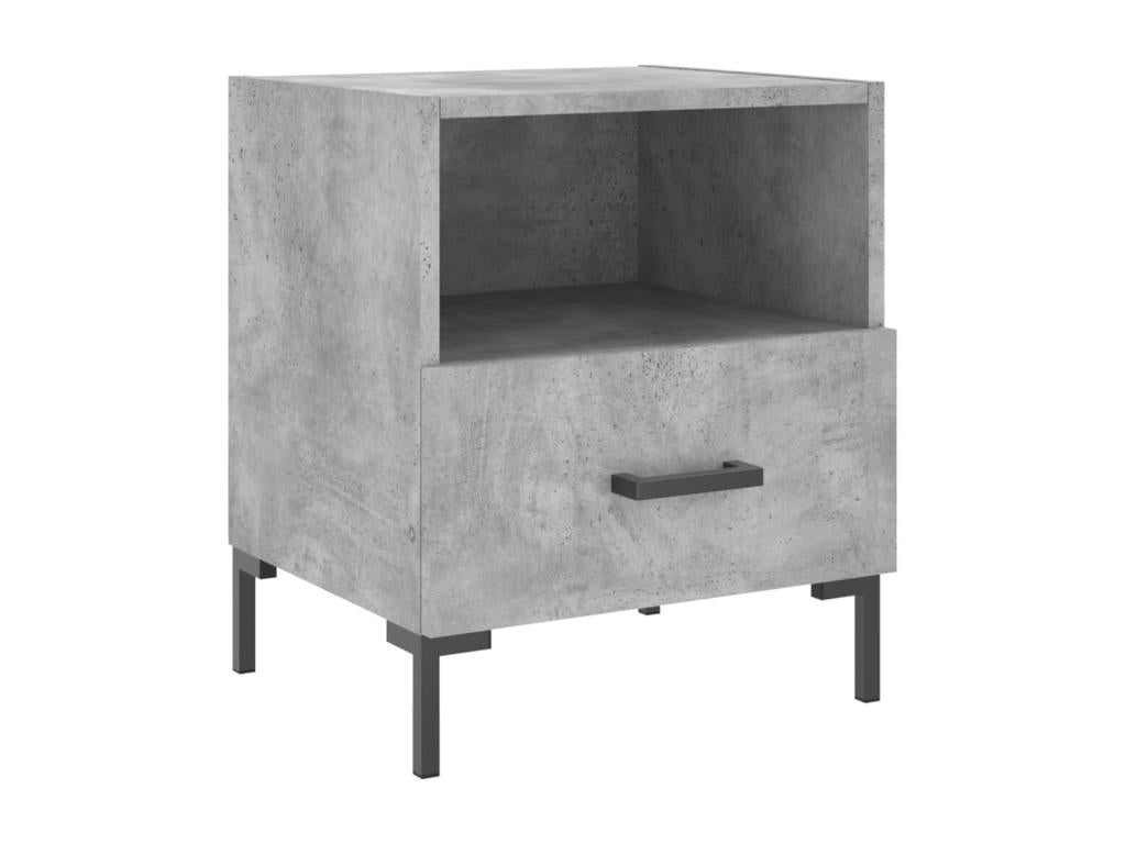 2-piece bedside tables, concrete grey, 40x35x47.5 cm, Mobenze engineering SHDA73406