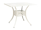 Mobenze - White Garden Table 90x90x73 cm Cast Aluminum XPOK91449