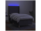 Mobenze bed base with LED mattress, dark grey, 90x200 cm, fabric BENC38447