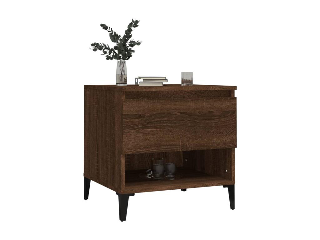 Side table, brown oak, 50x46x50 cm, engineered wood, ZRNF88210