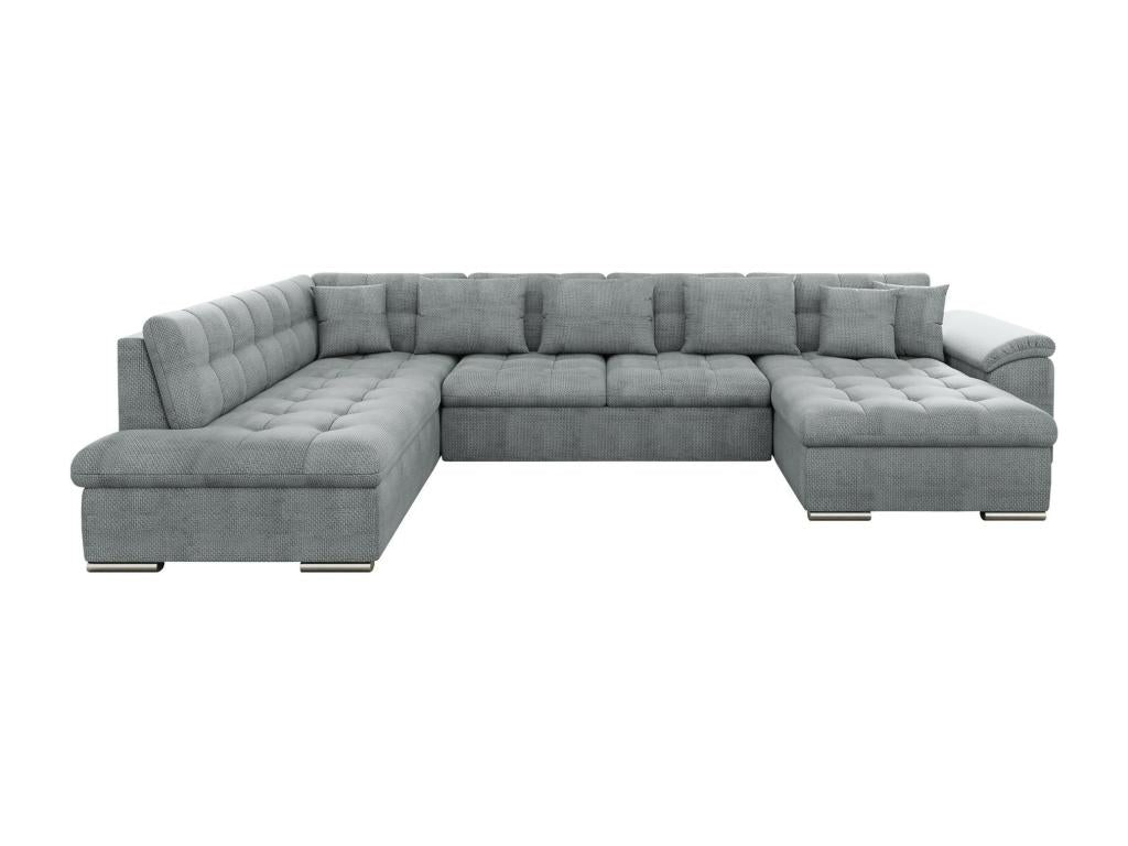 Mobenze 114 Grey Corner Sofa with Sleeping Function and Bed Box, 348x205x76cm LLXS66534