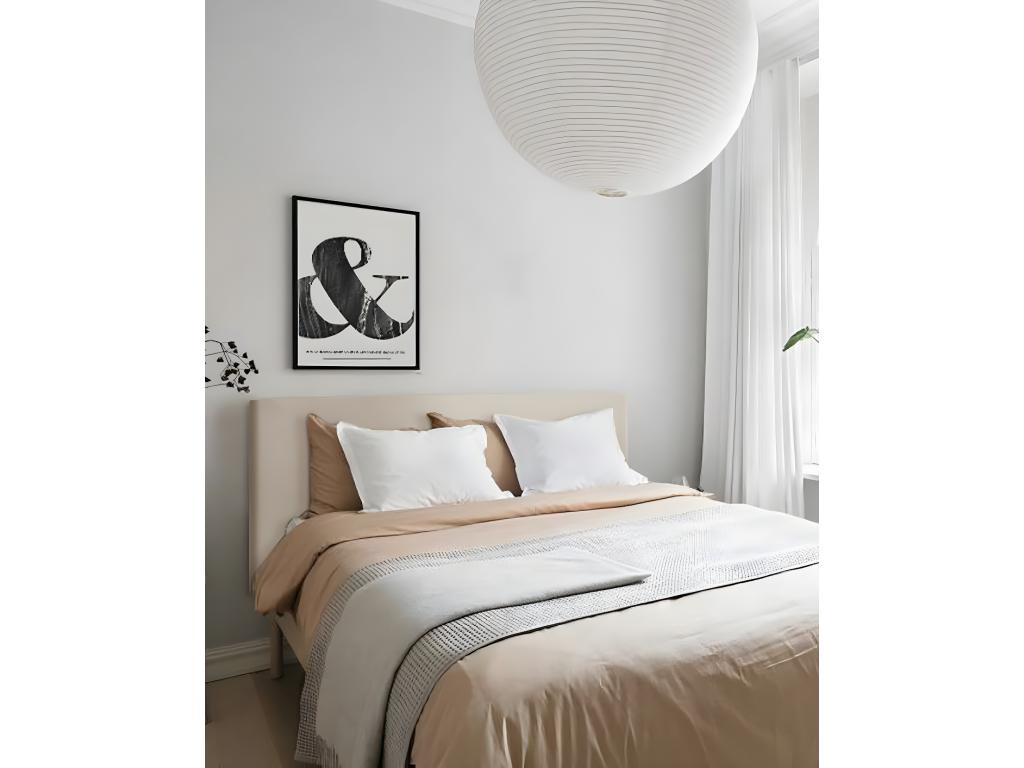 Beige faux leather headboard with buttons, 180x80cm - Mobenze ZGQR49388