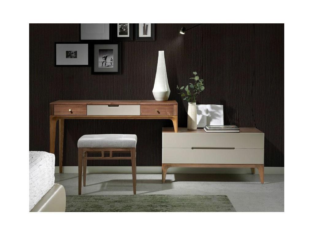 Dressing table in lacquered walnut Mobenze with 4 drawers, Mobenze-Color Mobenze WLCI78615