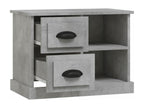 Concrete grey bedside table 60x35.5x45 QJZD36076