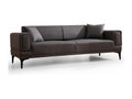 Mobenze 3-seater convertible sofa, dark grey canvas fabric YATX22208
