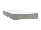 Light grey 80x200 cm Mobenze ISFK63789 upholstered bed base and mattress