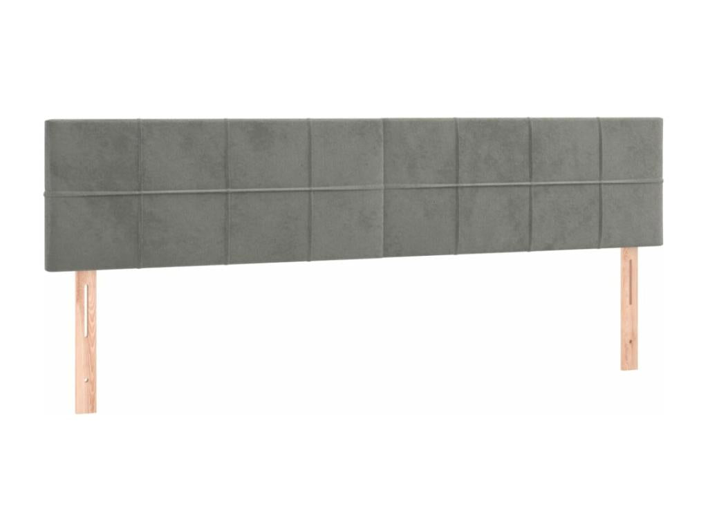 2-piece headboard set, light grey, 100x5x78/88 cm, velvet, SCNS11972