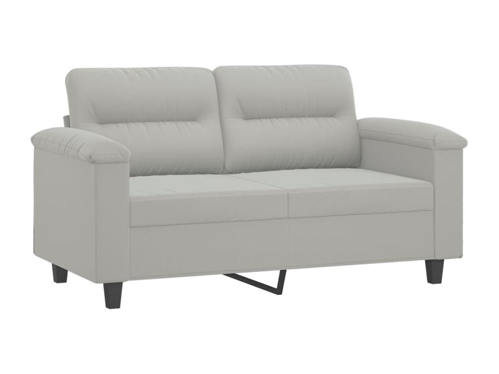 2-seater sofa, light grey, 120 cm, microfiber fabric EYYB17248