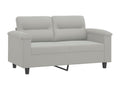 2-seater sofa, light grey, 120 cm, microfiber fabric EYYB17248