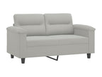 2-seater sofa, light grey, 120 cm, microfiber fabric EYYB17248