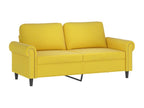 2-seater sofa with decorative yellow cushions, 140 cm, Mobenze SNQL64840