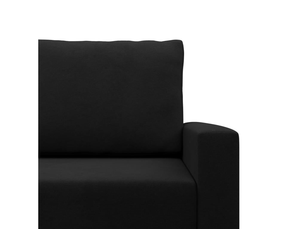 U-shaped corner sofa with sleeping function. Reversible cushion. Mobenze Black JQZF62242