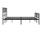 Metal bed frame without mattress with black bed legs 140x200cm OUPS89507