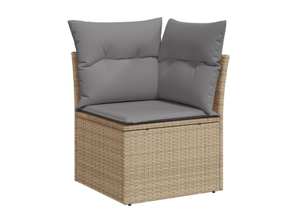 13-piece garden furniture set and cushions méLuxameub beige woven resin HSFP68357