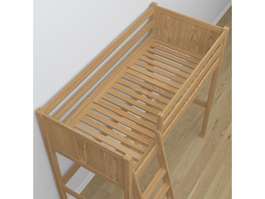 Oak loft bed N04 Natural Oak 90x190 NVTJ49811