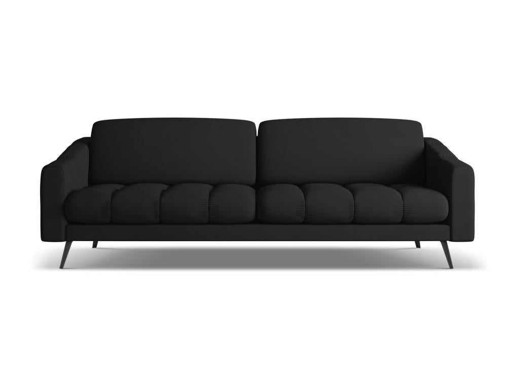 4-seater sofa in chenille fabric - black - Luxameub IZXE34053