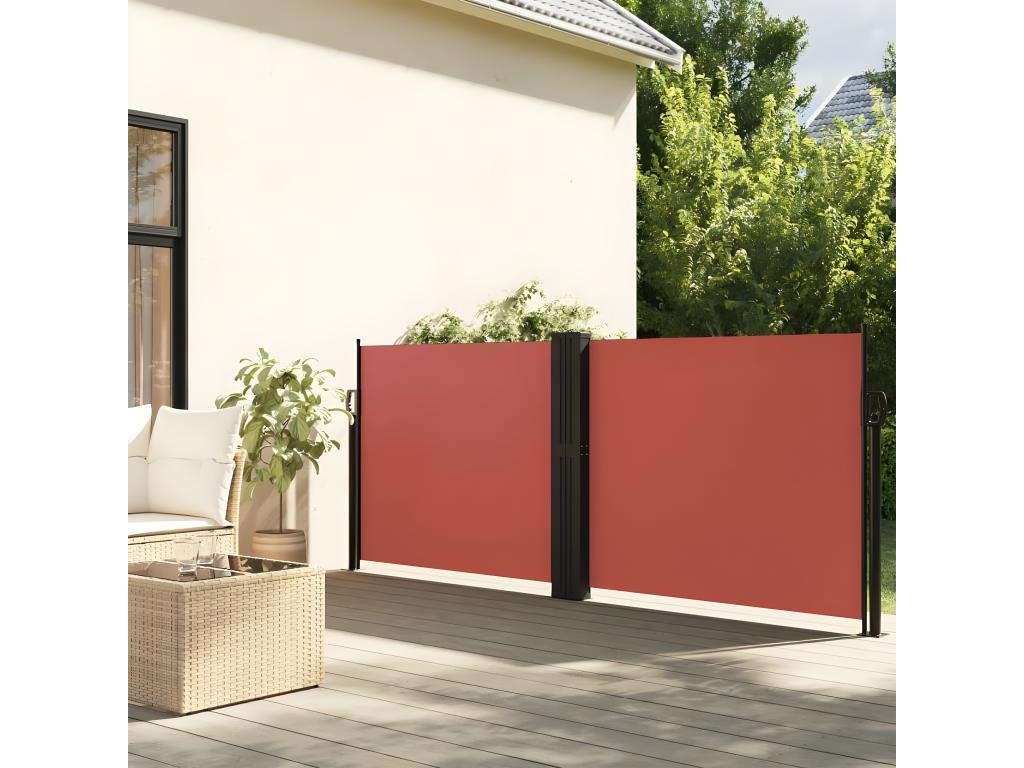 Retractable side awning, terracotta, 100x1000 cm, VBGE59141