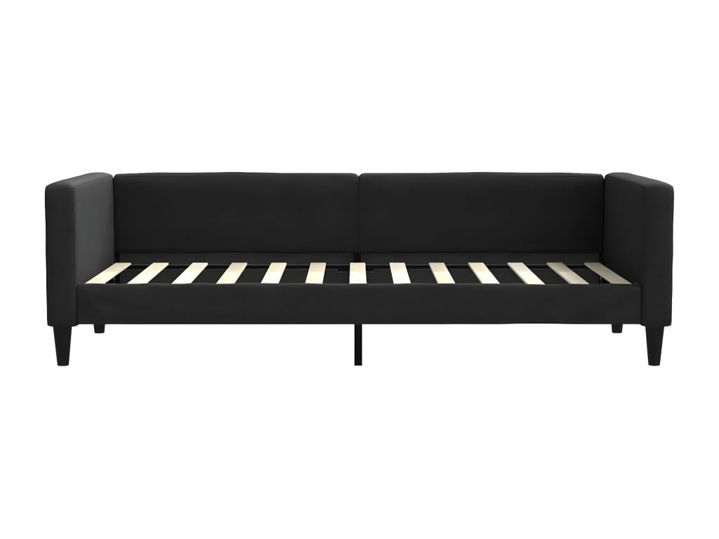 Daybed with black mattress 80x200 cm fabric DNEX82605