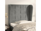 Headboard with wings, light grey, 93x23x118/128 cm, Mobenze LWGB27941