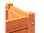 Brown wax planter 60x60x60 cm Solid pine mobenze GBWC76801
