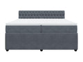Mobenze bed base and mattress, dark grey, 200x200cm, Mobenze HJTM92949