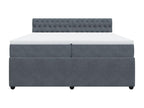 Mobenze bed base and mattress, dark grey, 200x200cm, Mobenze HJTM92949