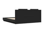 Black bed frame without mattress, 160x200 cm, PRCO80830
