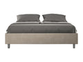 Upholstered bed without slatted base, 160x190 cm, sand microfiber, Mobenze CZKA05047