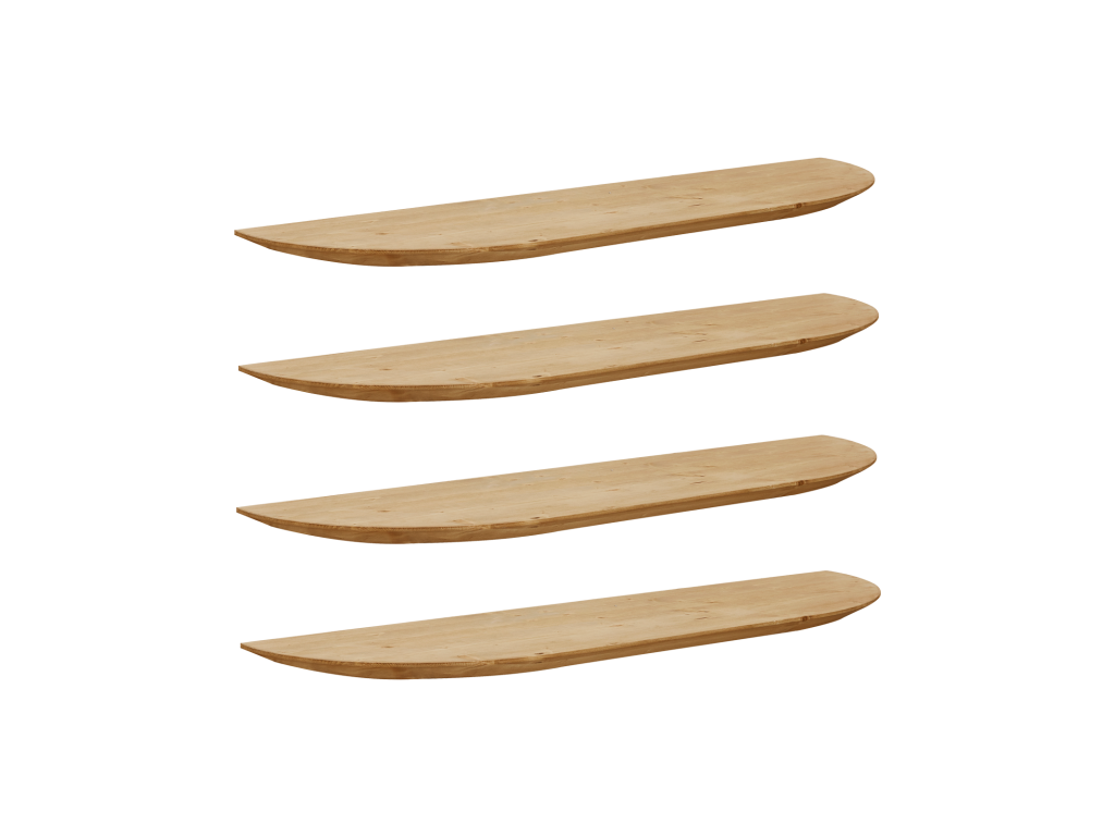 Set of 4 brown fir mobenze shelves 180x3.2cm - Mobenze YFUP69056