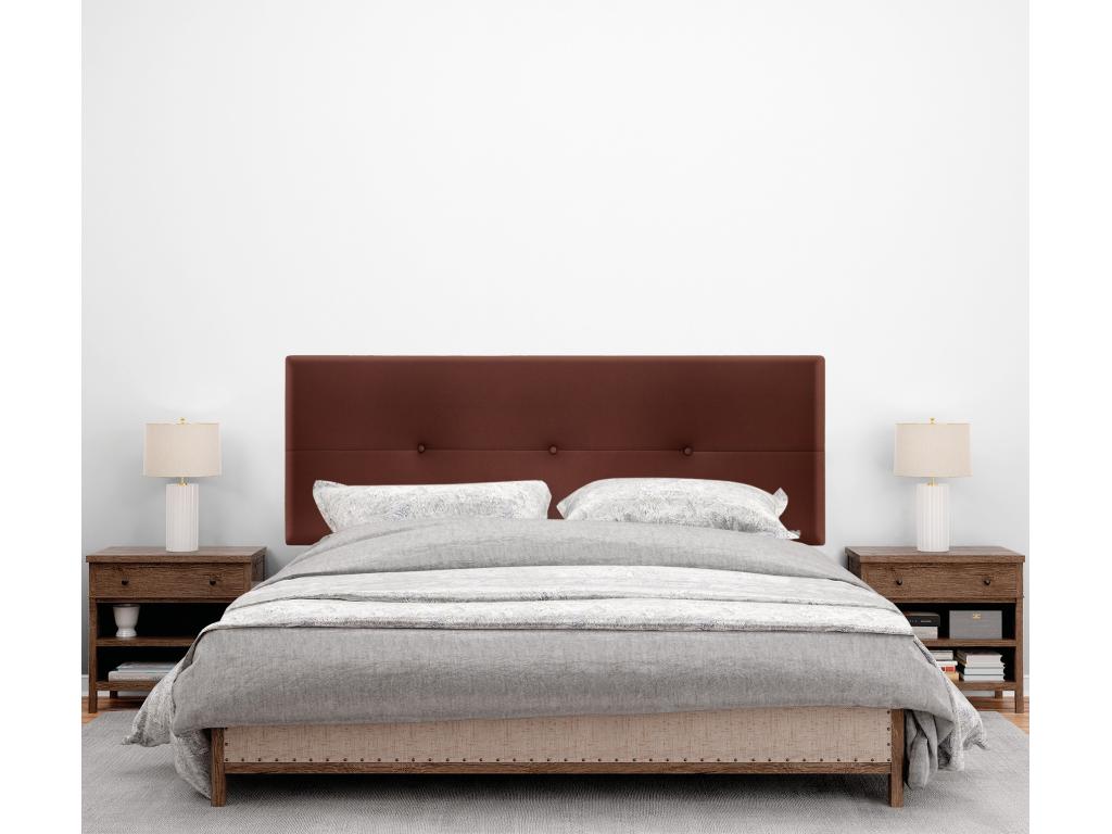Mobenze Faux Leather Headboard with Buttons 150x50cm for 150cm Beds - Chocolate BIYN48230