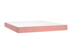 Upholstered bed base with mattress and LED light, Pink, 180x200 cm, Mobenze MNOS53698