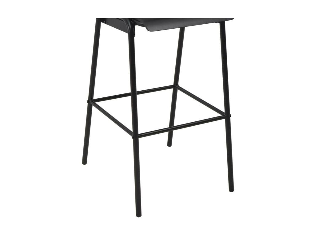 2 pcs Bar Stools Black Solid Plywood and Steel RQFQ33959