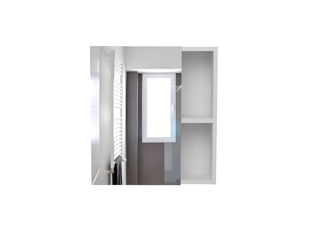 Mobenze wall-mounted bathroom cabinet with mirror and sturdy shelves, 45 cm W x 13.8 cm D x 49.7 cm A, white, BAQZ33959