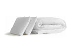Ready-to-sleep pack: Mobenze memory foam latex mattress 140x190 cm, Mobenze grey bed base, 2 pillows, duvet KUZU29808