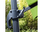 3x3m rotating cantilever parasol with 4 fillable green aluminum panels - Mobenze FBCN23826