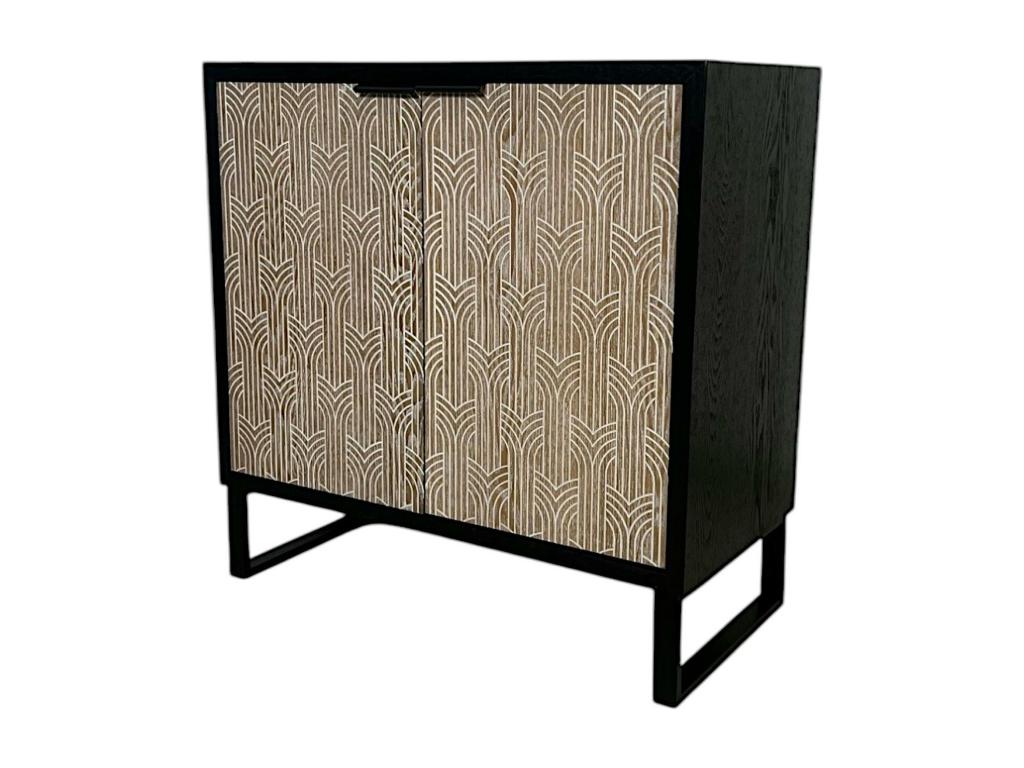 Mobenze and oriental-style metal 2-door sideboard SLAR59115