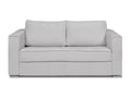 4-seater express convertible sofa in light grey textured fabric - 160 cm sleeping area - 18 cm mattress Mobenze KEBI55150