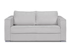 4-seater express convertible sofa in light grey textured fabric - 160 cm sleeping area - 18 cm mattress Mobenze KEBI55150